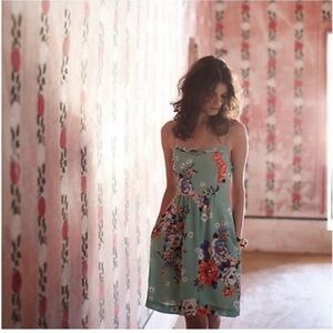Anthropologie Verdant Floral Slip Dress by Moulinette Soeurs - size 0
